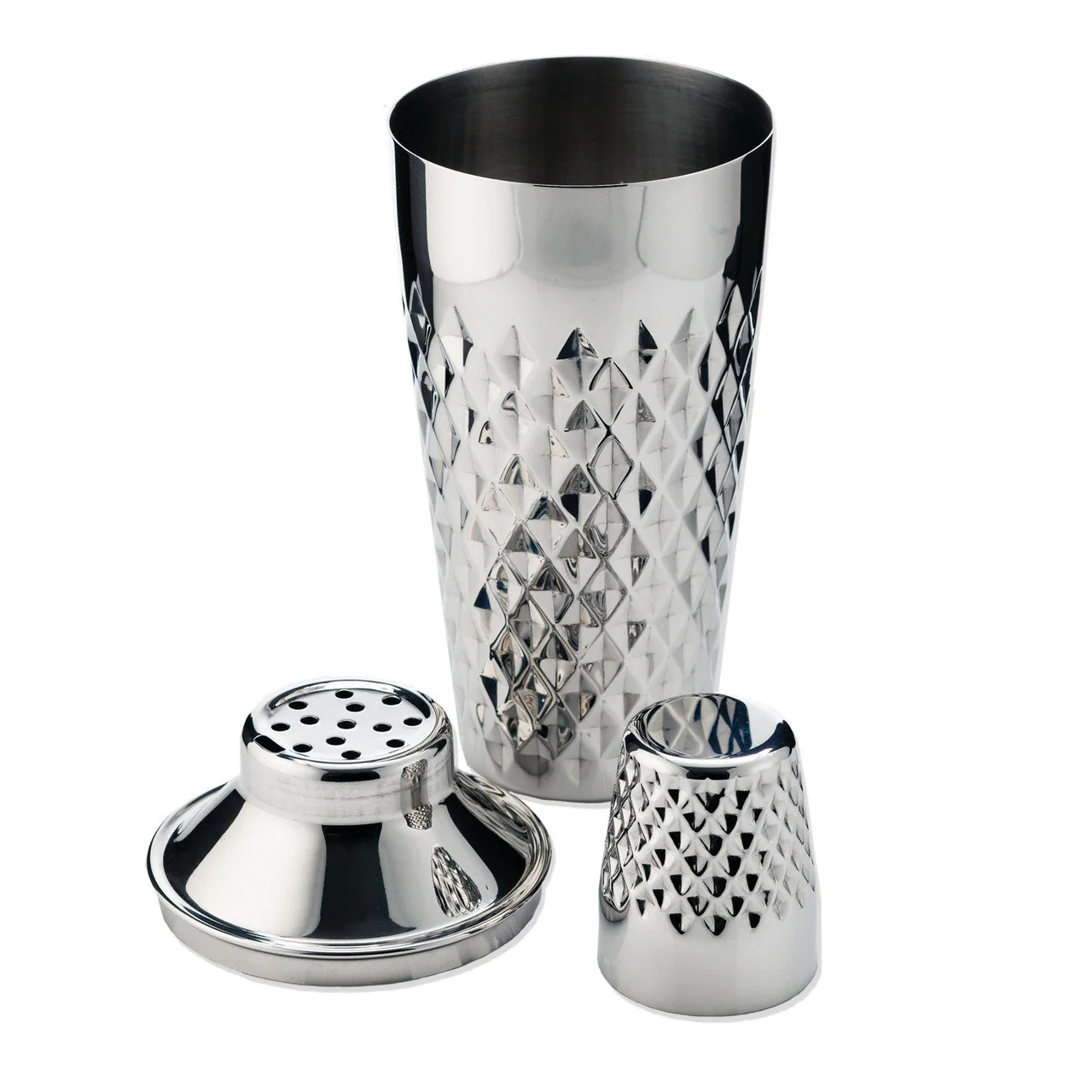 Irving Faceted Cocktail Shaker in Stainless Steel - Image 2