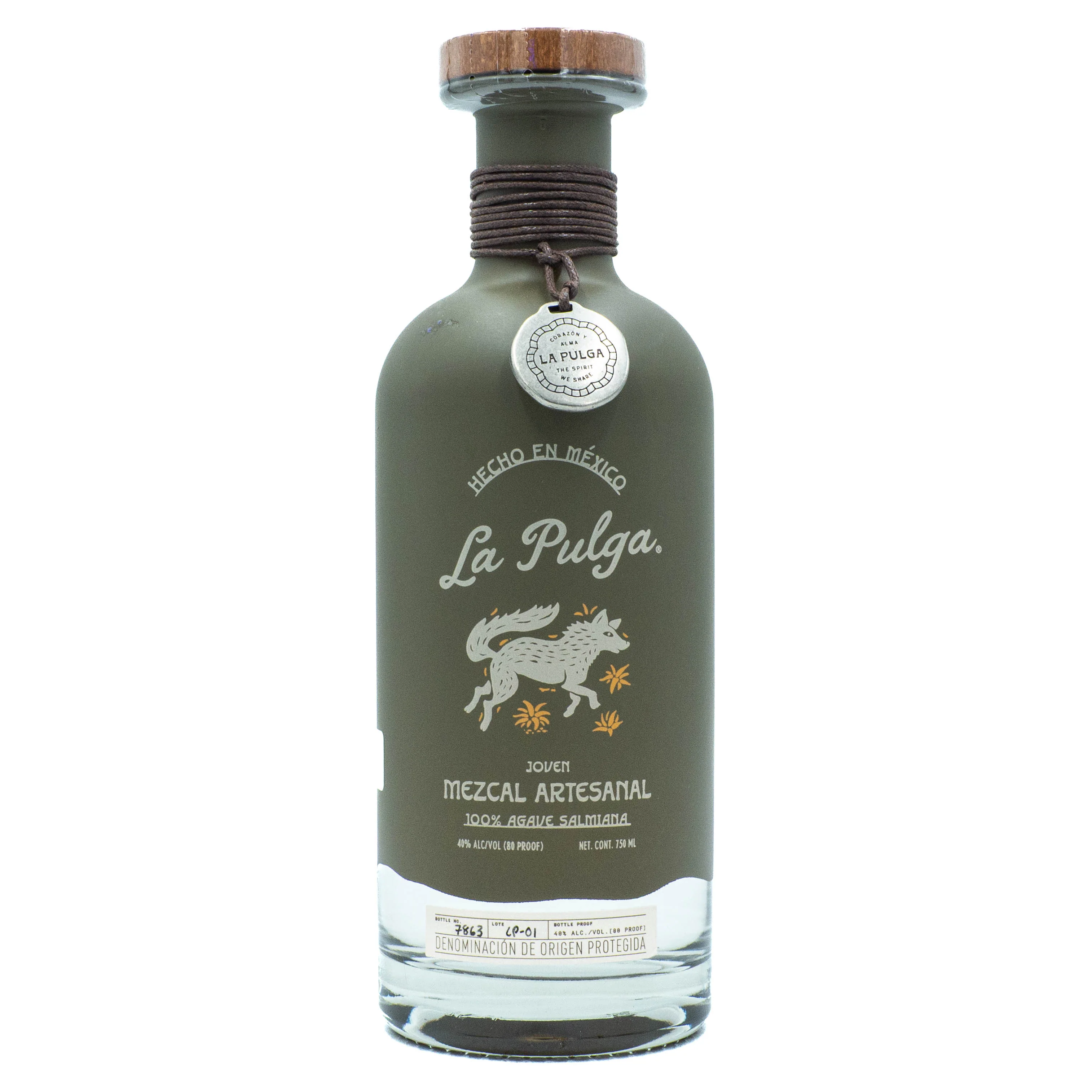 La Pulga Mezcal Artesanal Joven Salmiana