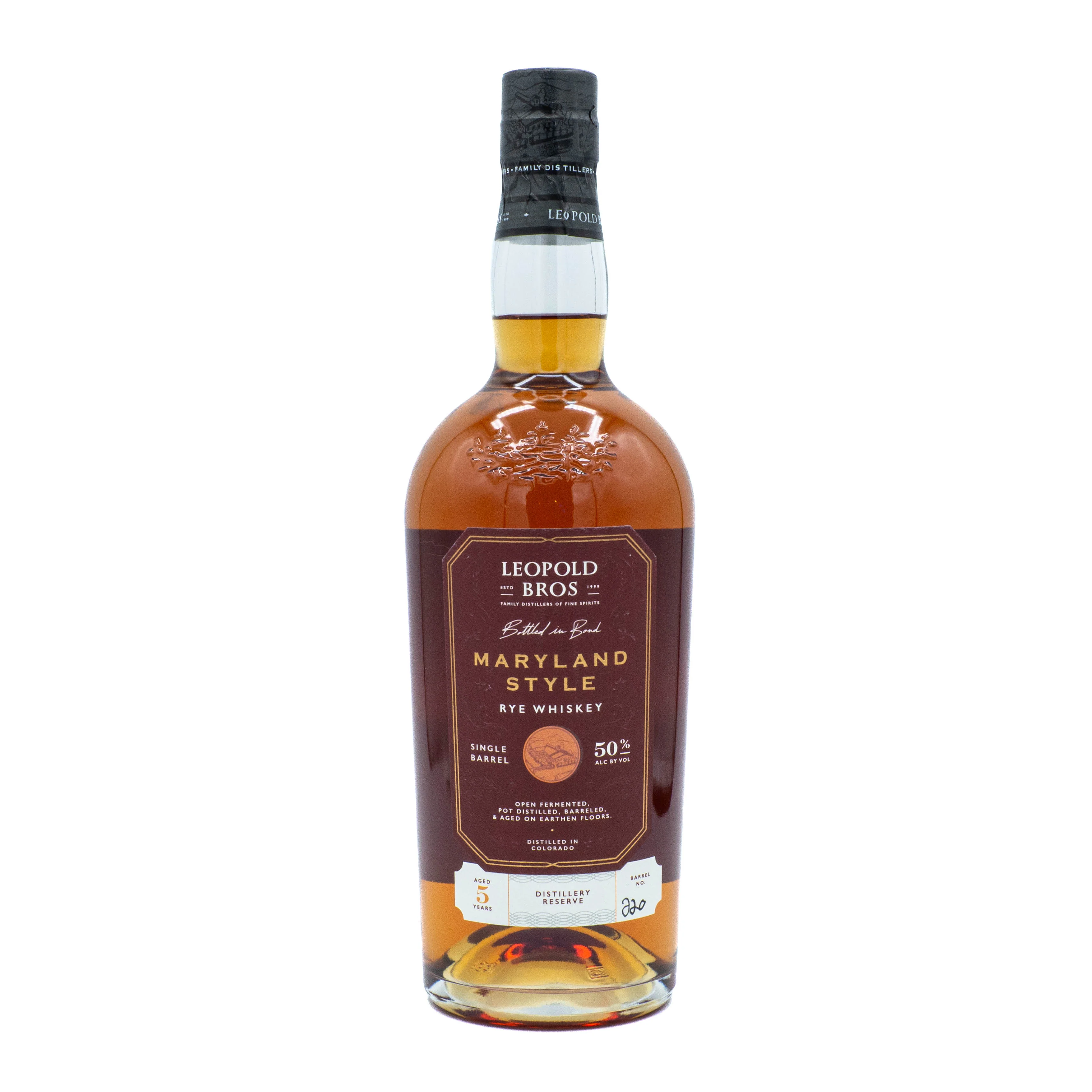 Leopold Bros Rye Whiskey Maryland Style