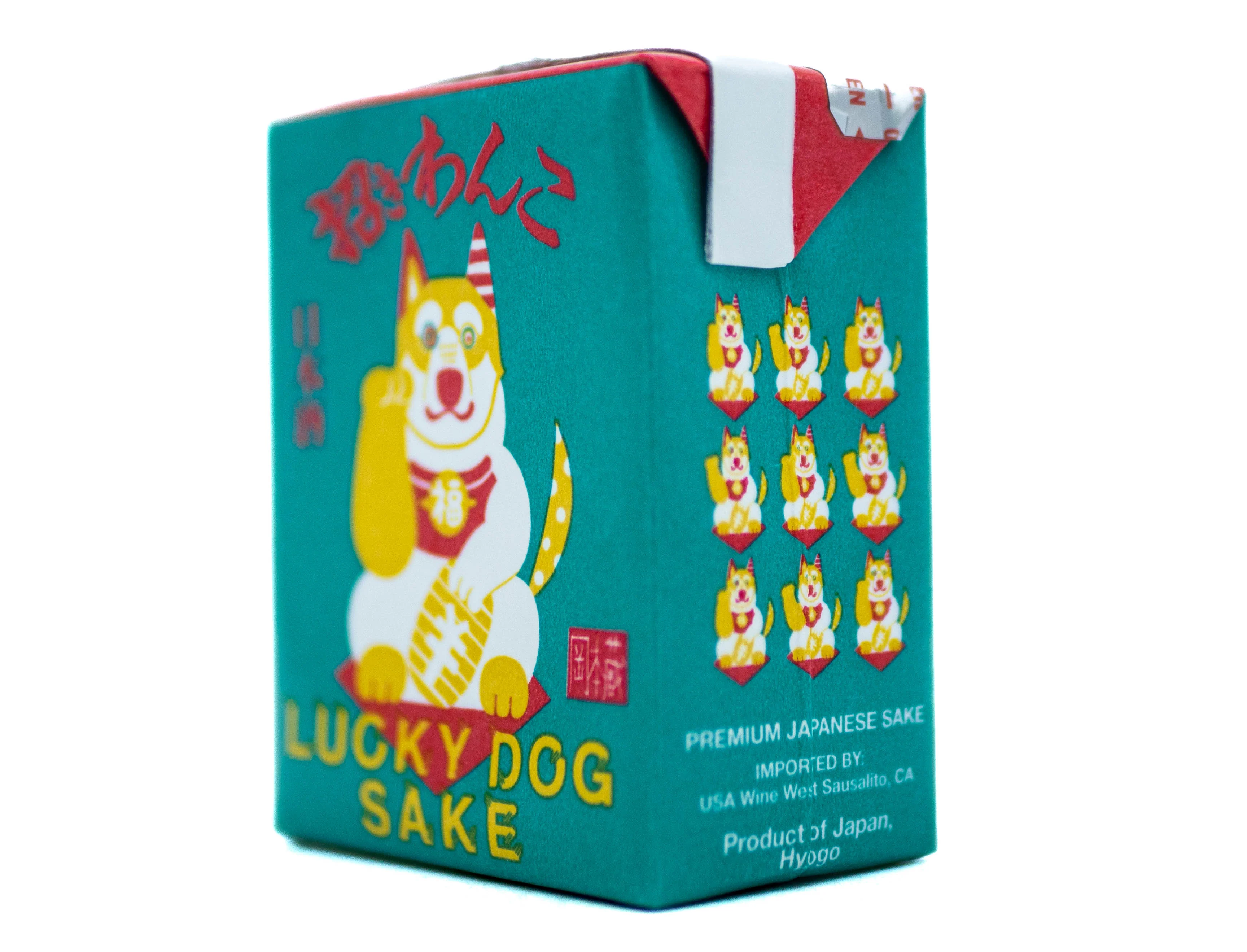 Maneki Lucky Dog Sake Box 180mL