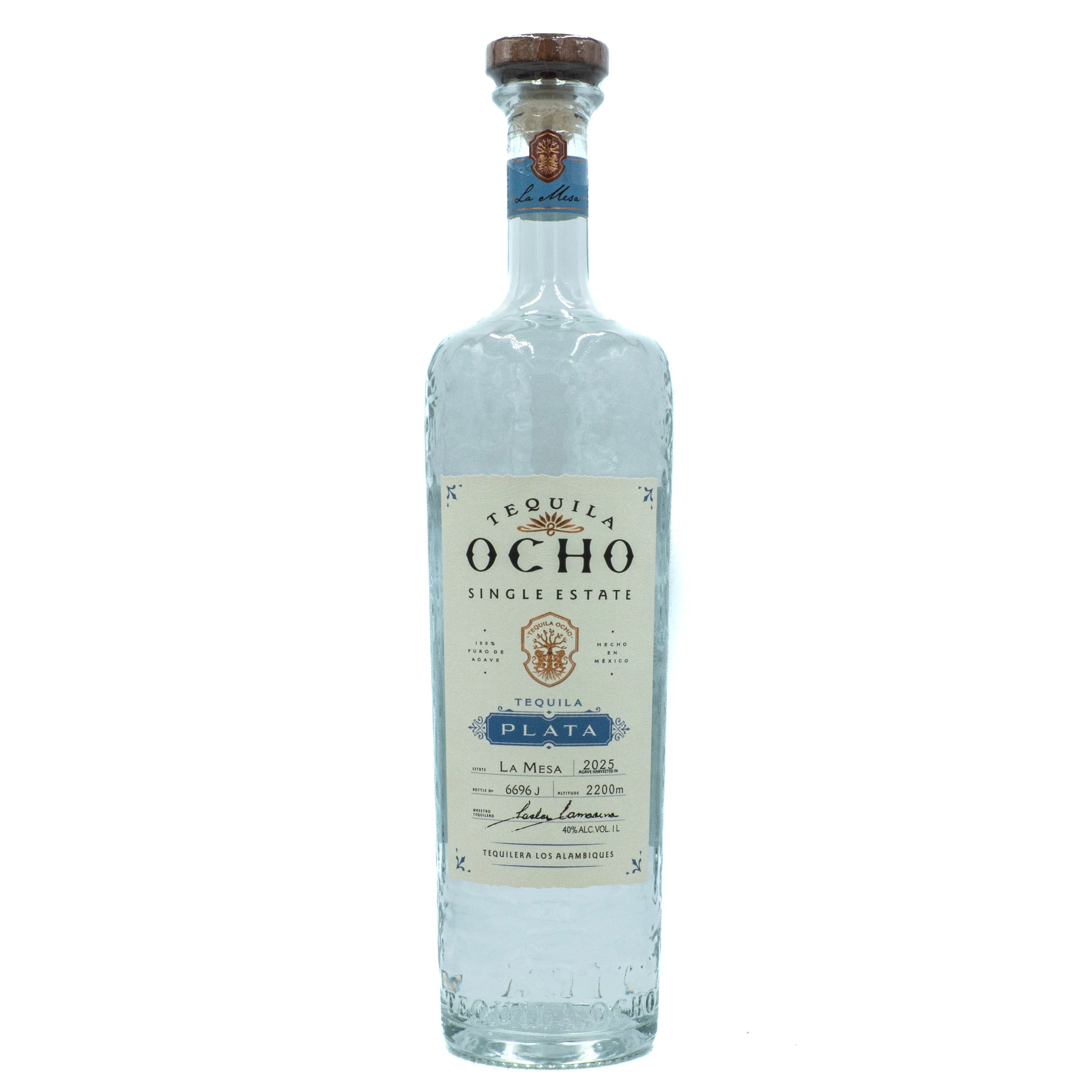 Tequila Ocho Plata Tequila 1L